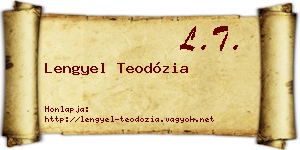 Lengyel Teodózia névjegykártya